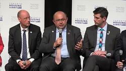 Toronto Affordable Housing Summit 2016: Berry Vrbanovic Mayor of Kitchener Stock Footage