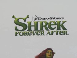 ATMOSPHERE: Signage at the 'Shrek Forever After' Premiere at Universal City CA. (Footage by WireImage Video/GettyImages) Stock Footage