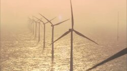 The propellers of wind turbines spin. Stock Footage