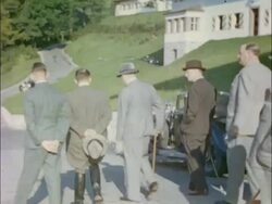 Adolf Hitler and friends in Berchtesgaden Stock Footage