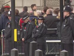 Police near Cenotaph on Remembrance Day News Clip
