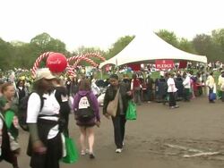 12th Annual EIF Revlon Run/Walk for Women in New York City Stock Footage