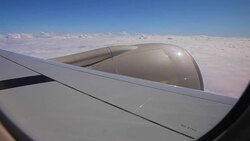 View from airplane window Stock Footage