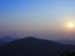 Sunset / Sunrise on the hill. Stock Footage