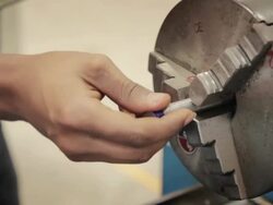 Lathe machine Stock Footage