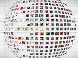 Social Network Graphic Stock Footage