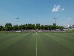 Shot of playing soccer at soccer field Stock Footage