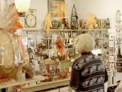 WS of gift shop featuring olive oils and canned olives and gift baskets  / Ontario, California, USA  Stock Footage