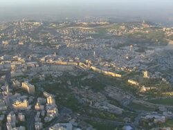 Aerial the old city of Jerusalem, Israel Stock Footage
