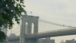Brooklyn Bridge  Establishing Dolly Shot Stock Footage