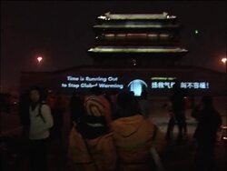 Greenpeace launches climate countdown clock on city gate Instructional Video