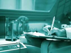 Laboratory note Stock Footage