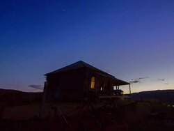 MS T/L View of cottage from day to night / Gatton, Queensland, Australia Stock Footage
