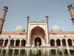 LS Jama Masjid, Muslim mosque / Delhi, Punjab, India Stock Footage
