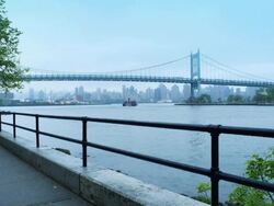 HD: Water under the Triboro Bridge Stock Footage