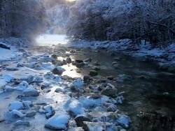 winter cascade in tirol Stock Footage