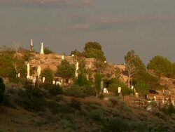 Cemetery Landscape Stock Footage