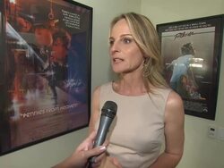 INTERVIEW: Helen Hunt on the Broad Stage production of 'Our Town' at the The Broad Stage And Helen Hunt Announce Davis Cromer's Production Of Thornton Wilder's 'Our Town' at Santa Monica CA. (Footage by WireImage Video/GettyImages) Stock Footage