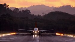 Airplane take off. Stock Footage