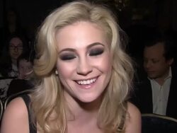 INTERVIEW â€“ Pixie Lott on the appeal of London Fashion Week, the street style, Japanese fashion at Temperley London Fashion Week A/W 2013 Stock Footage
