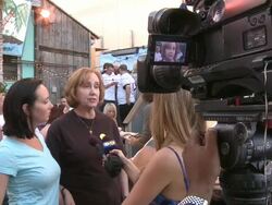Bonnie Stow, Ann Stow at the Philly-LA Has A Heart Presents Comedy For A Cause Benefiting The Bryan Stow Fund at Santa Monica CA.  Stock Footage