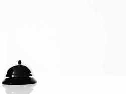 Service bell silhouette Stock Footage