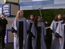 PERFORMANCE: Los Angeles County High School for the Arts at the Celebrities, Dignitaries 'Dream For Kids' At Grand Opening Gala Celebrating New Hospital At Children's Hospital Los Angeles at Los Angeles CA. (Footage by WireImage Video/GettyImages) Stock Footage