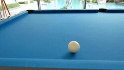 4K footage : Pool nine ball game , family time Stock Footage