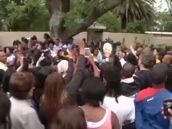 South Africans mourn the passing of Nelson Mandela News Clip