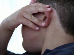 Close up of latino boy's face Stock Footage