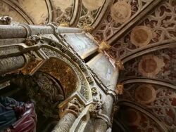 Tomar, Convent of the Order of Christ (Convento de Cristo), Charola, Romanesque Templar church, 12th century Stock Footage
