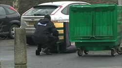 Police at scene of stabbing death News Clip