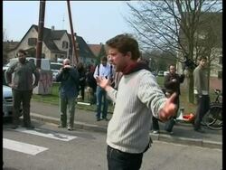 Protesters gather for NATO summit, Baden Baden demo News Clip