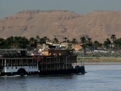 Sudan Paddle Steamer on the River Nile Stock Footage