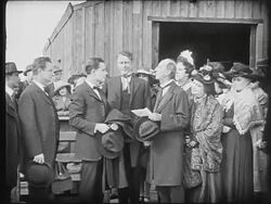 Children taunt, tease Lon Chaney Sr as Chinese man Stock Footage