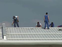 HD: Roof Work Stock Footage