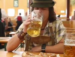 The Octoberfest man Stock Footage