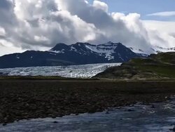 Timelapse of Moving cloud and water of Jokulsarlon glacier, Iceland Stock Footage