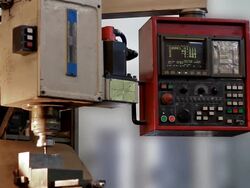 Milling Machine in Operation Cutting Into Metal Stock Footage