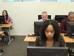 Multi-Ethnic Adult Student Learners - Near Stock Footage