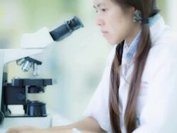 Scientist and bio lab experiment Stock Footage