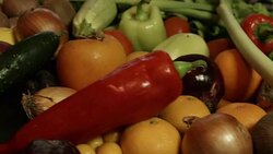 Closeup on housewife cutting cucumber Stock Footage