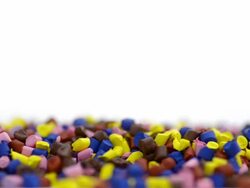 Polymer granules macro shot Stock Footage