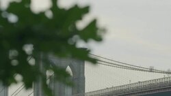 Brooklyn Bridge  Establishing Dolly Shot Stock Footage