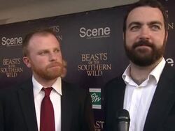INTERVIEW - Dan Janvey, Michael Gottwald & Josh Penn on the movie, the premiere, working on the production at Fox Searchlight Pictures And Cinereach Present 'Beasts Of The Southern Wild' Premiere & Party, New Orleans, Louisiana, 06/25/12. Stock Footage