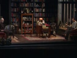PERFORMANCE - Judd Hirsch, Tom Cavanagh at Freud's Last Session Presented By The Broad Stage Stock Footage