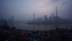 Shanghai Bund Sunrise Time Lapse Stock Footage