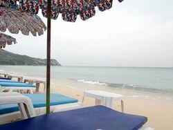 Beach chairs Stock Footage