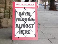 Newspaper Headline - Royal Wedding almost here Stock Footage