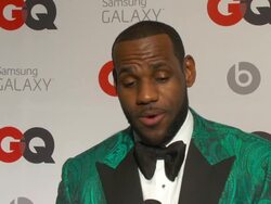 INTERVIEW - LeBron James at GQ And LeBron James Celebrate All Star Style And The March Issue With Special Performance By The Roots Stock Footage